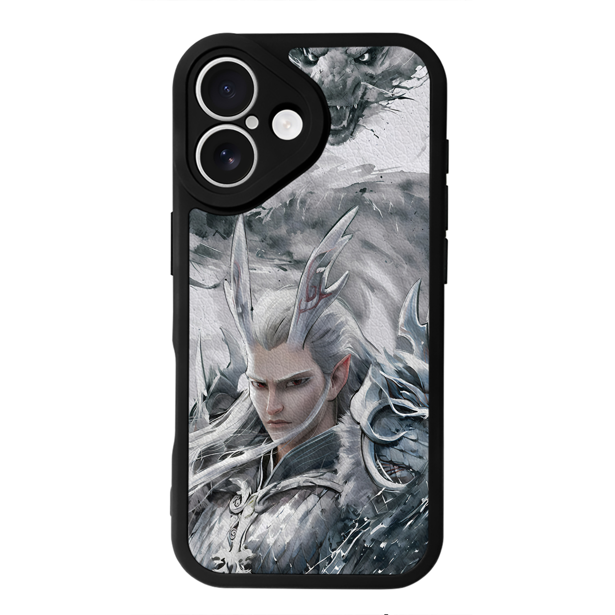 （画像用） Ne Zha 2 ナタ 魔童の大暴れ 【iPhone 16シリーズ対応】シリコンスマホケース（レザー調） 材質：シリコン